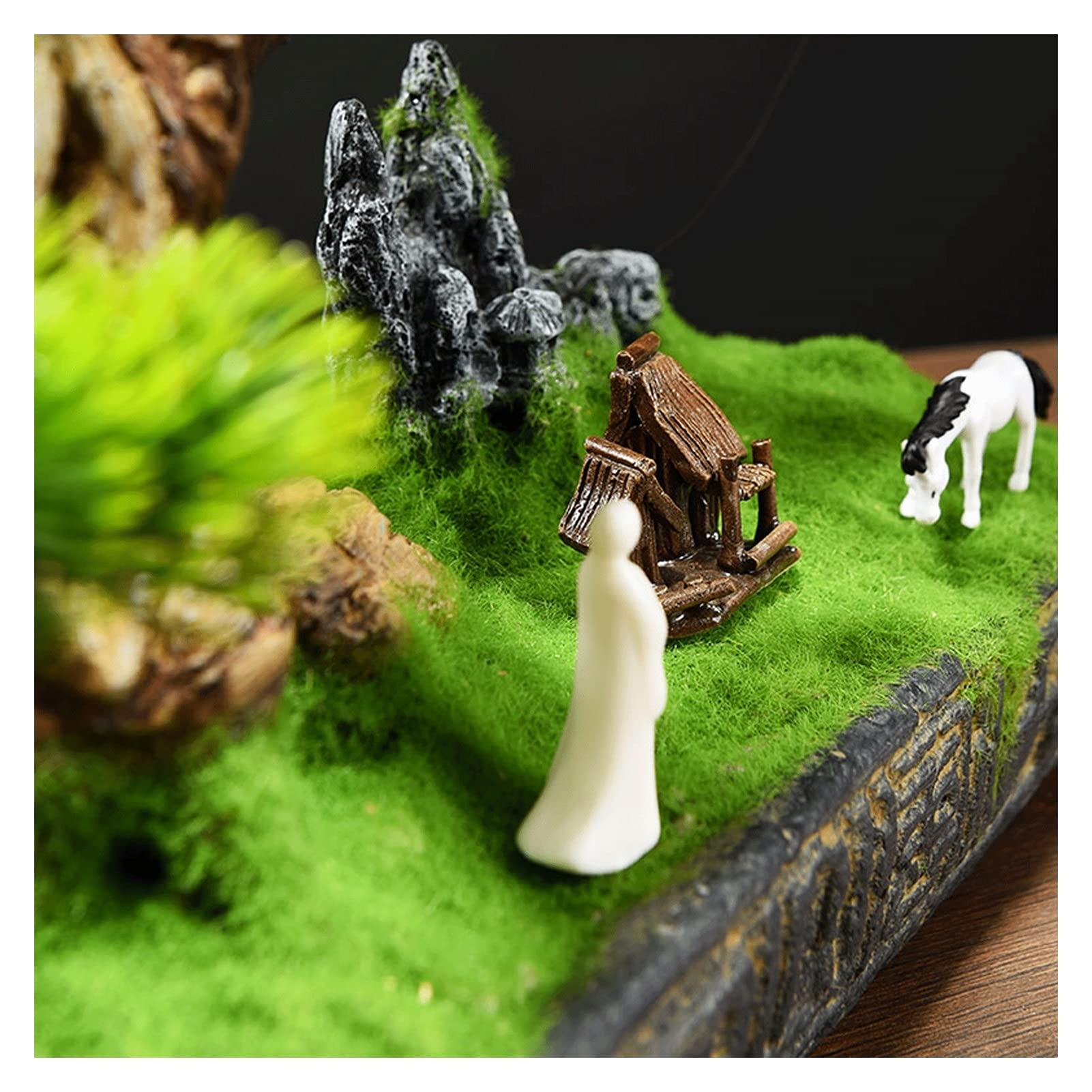 HASMI Fake Plants Artificial Bonsai Pine Tree Fake Plants Room Decor for Bedroom Aesthetic and Home Farmhouse Bathroom Decor, Height 11 Inchwith Cleaning Brush Bonsai Tree