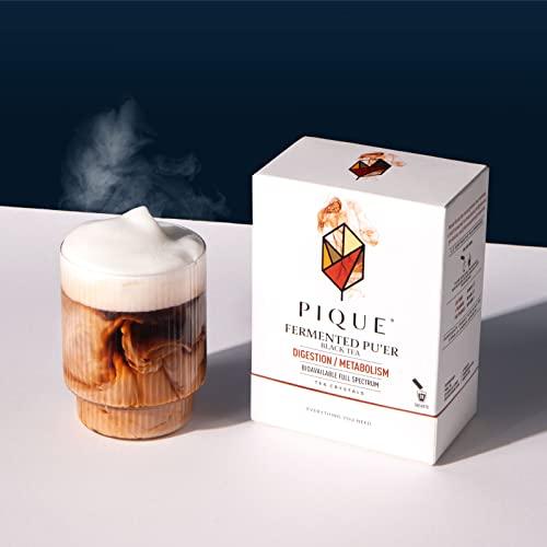 PIQUE Pique Organic Fermented Black (Ripe) Pu\'er Tea - Support Healthy Metabolism, Digestion - 28 Single Servings (1 Pack)