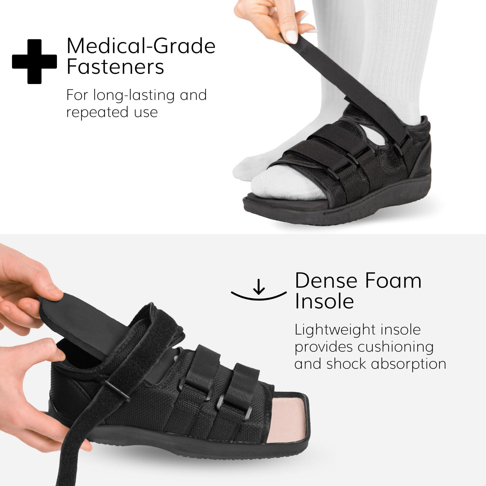 BraceAbility BraceAbility Post Op Shoe Foot Brace - Orthopedic Surgical Cast Shoe for Broken Toes, Injured Foot Protection, Stress Fracture Recovery Medical Boot for Women - FSA HSA Eligible (S - Female)