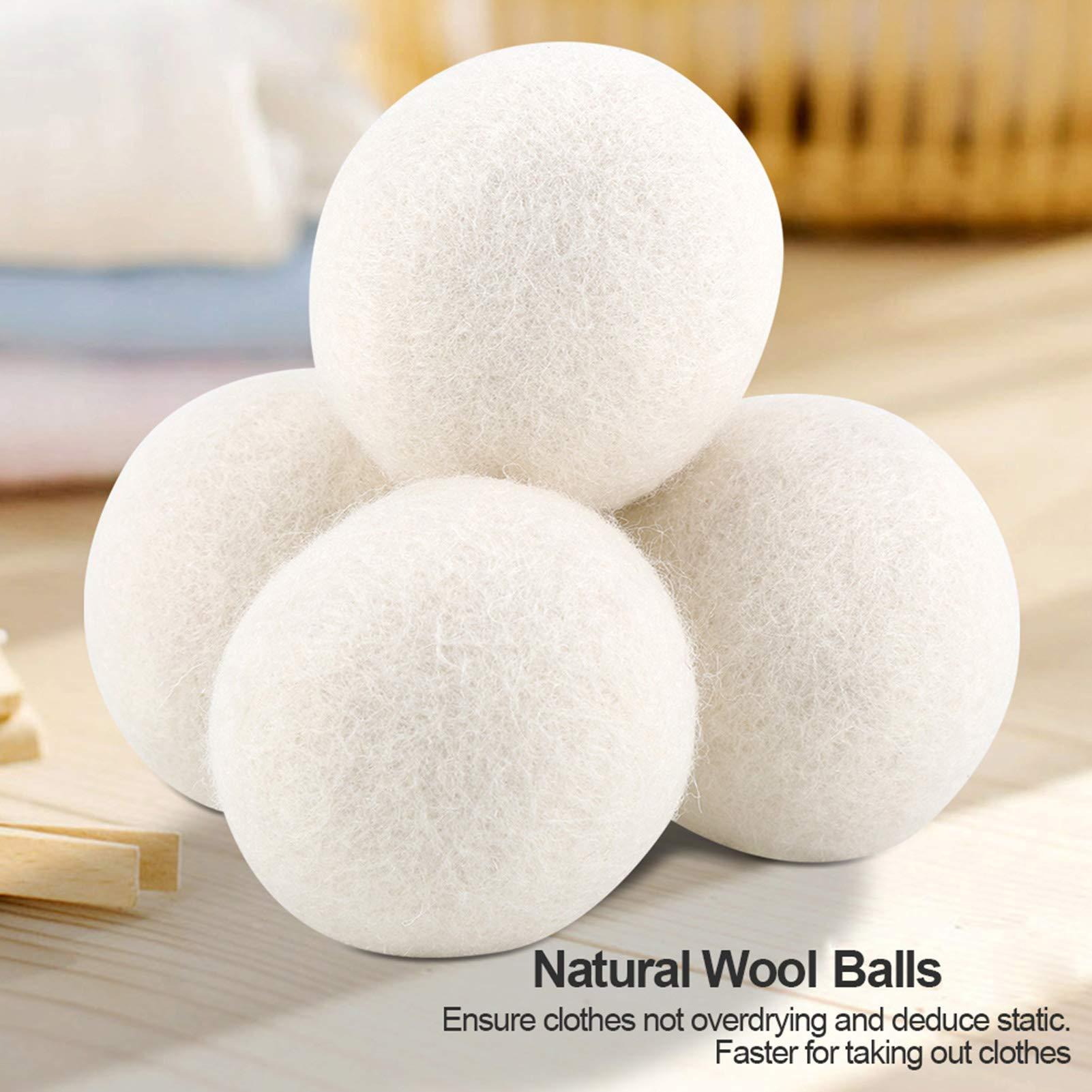 Alvinlite Alvinlite Wool Dryer Balls, Reusable Natural Wool Laundry Fabric Softener Ball Dryer Sheets Alternative Laundry Replacement