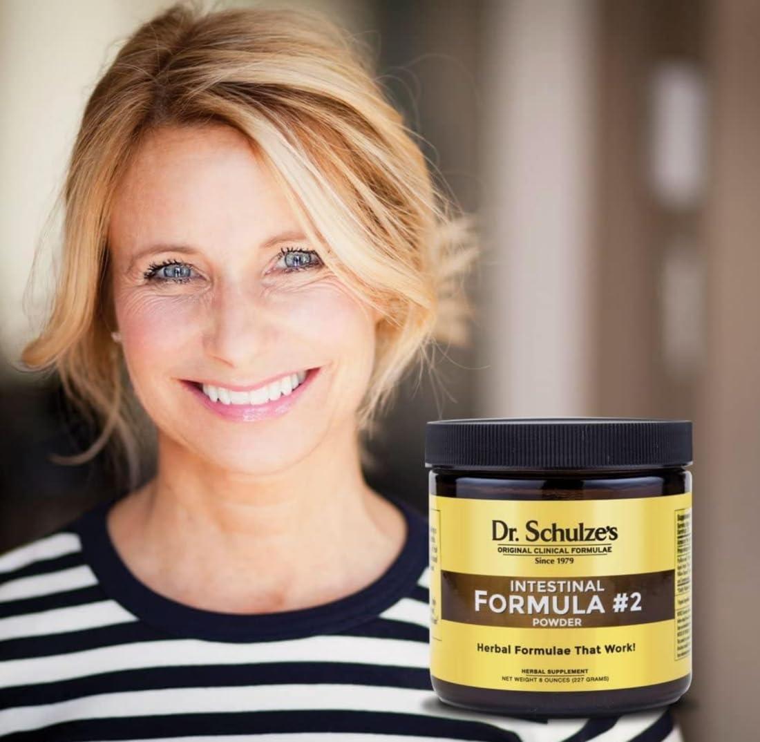 Dr. Schulze\'s Dr. Schulze\'s Intestinal Formula #2 (8 Ounces) and Intestinal Formula #1 Capsules (90 Capsules) - Organic Herbal Supplements