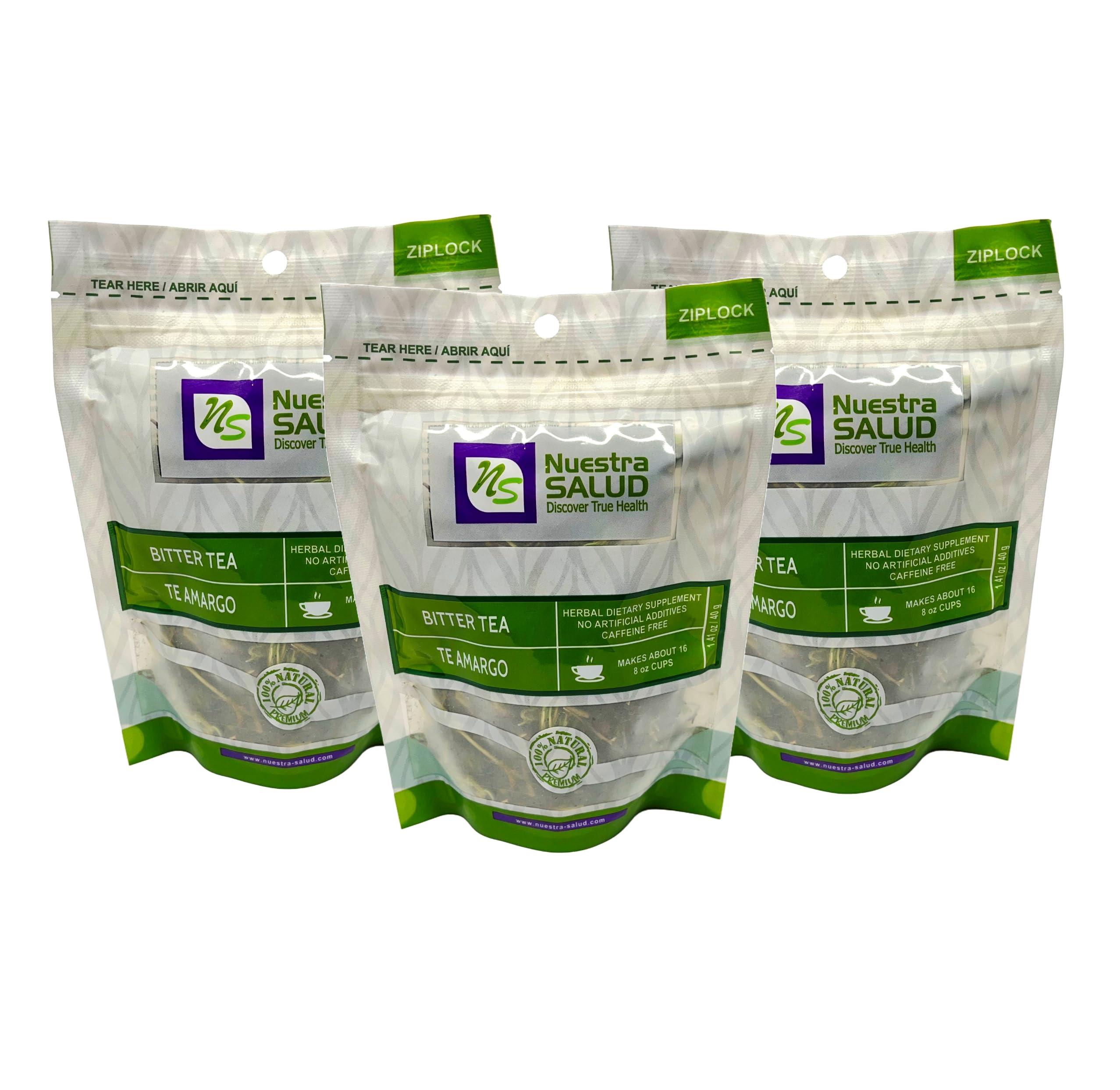 Nuestra NS Salud Nuestra Salud - Bitter Tea - Te Amargo - Herbal Infusion (40g) X 3 Hercampuri Macho Amazing Benefits Drinking Tea