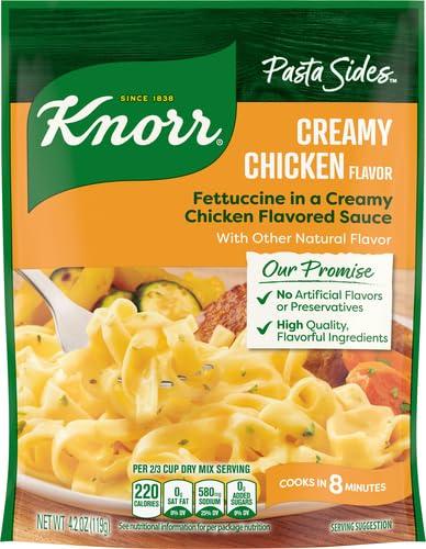 Knorr Knorr Pasta Sides Creamy Chicken For Delicious Quick Pasta Side Dishes No Artificial Flavors, No Preservatives, No Added MSG 4.2 oz (Pack of 4)