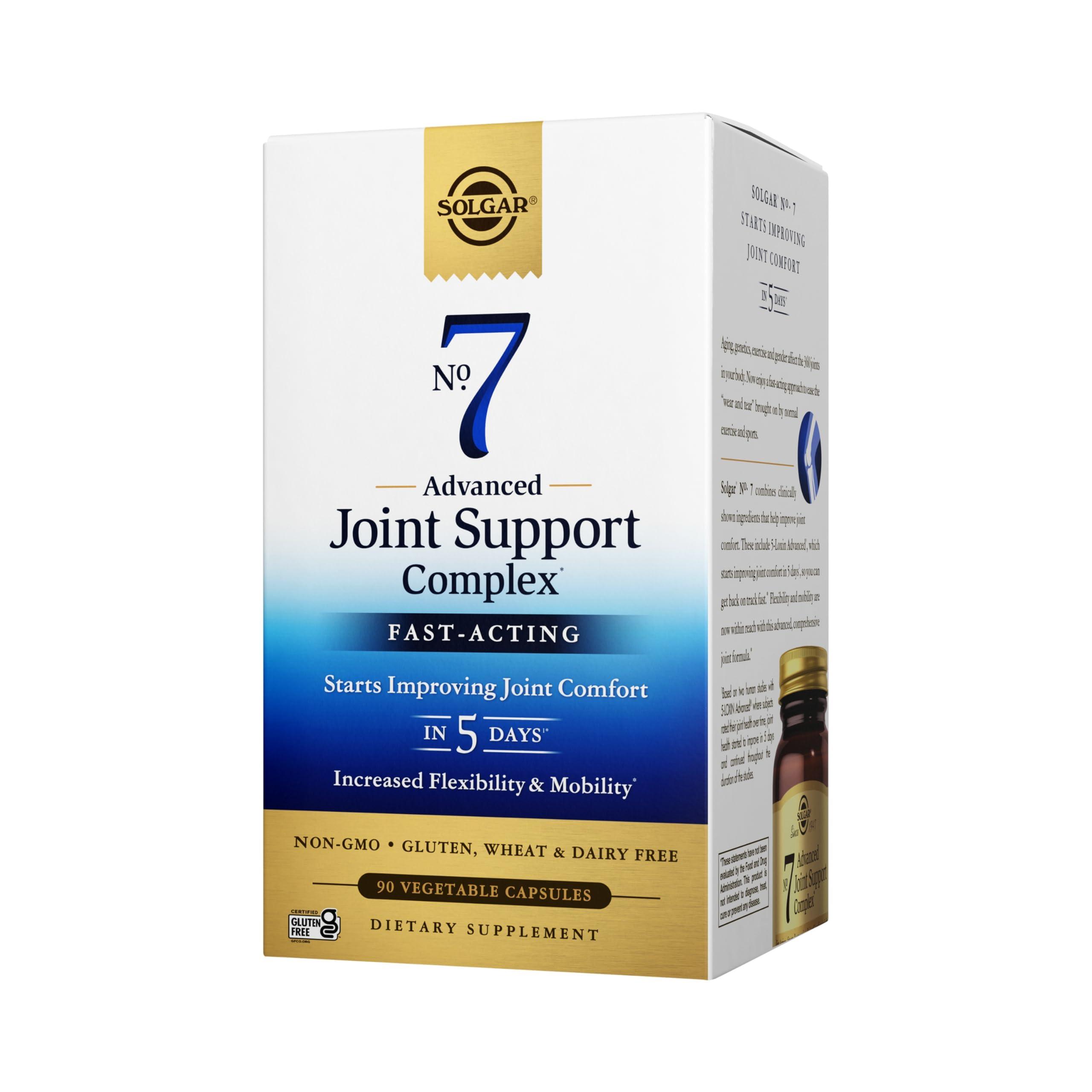 Solgar Solgar No. 7 - Joint Support and Comfort - 90 Vegetarian Capsules - Increased Mobility & Flexibility - Gluten-Free, Dairy-Free, Non-GMO - 90 Servings