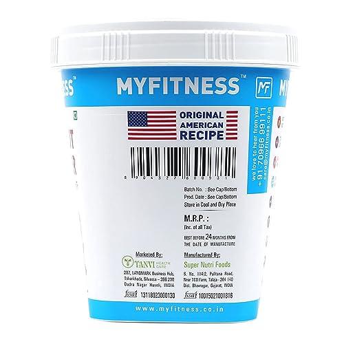 MYFITNESS PEANUT BUTTER MYFITNESS Peanut Butter Chocolate Crispy Non-GMO Gluten-free No Preservative All Natural Ingredient High Protein Made with American Recipe (17.9 Ounce)