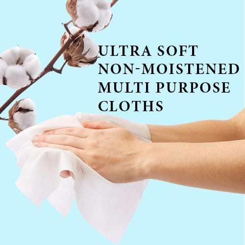 ProHeal Disposable Dry Wipes, 500 Pack Ultra Soft Non-Moistened Cleansing Cloths for Adults, Incontinence, Baby Care, Makeup Removal 9.5\" x 13.5\" - Hospital Grade, Durable by ProHeal