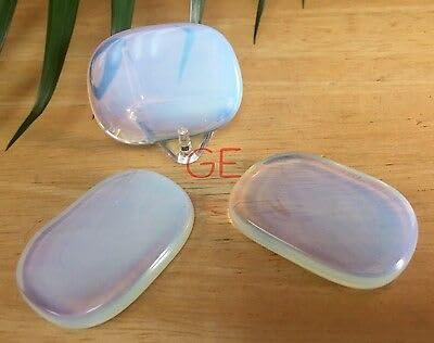 V VERVOX V VERVOX 1 Opalite Worry Stone Soap Opalite Palm Stone Fidget Thumb Stone Reiki Chakra