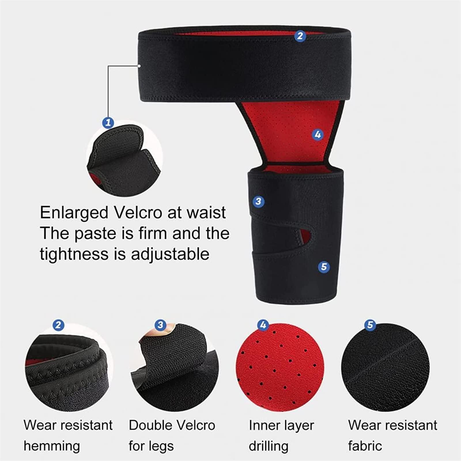 HIIGH HIIGH Hip Brace Sciatica Pain Relief Brace Thigh Hamstring Compression Support Wrap Stabilizer for Groin Hip Flexor SI Joint for Arthritis Bursitis Sciatic Nerve Pain Sciatica Thigh Hamstring