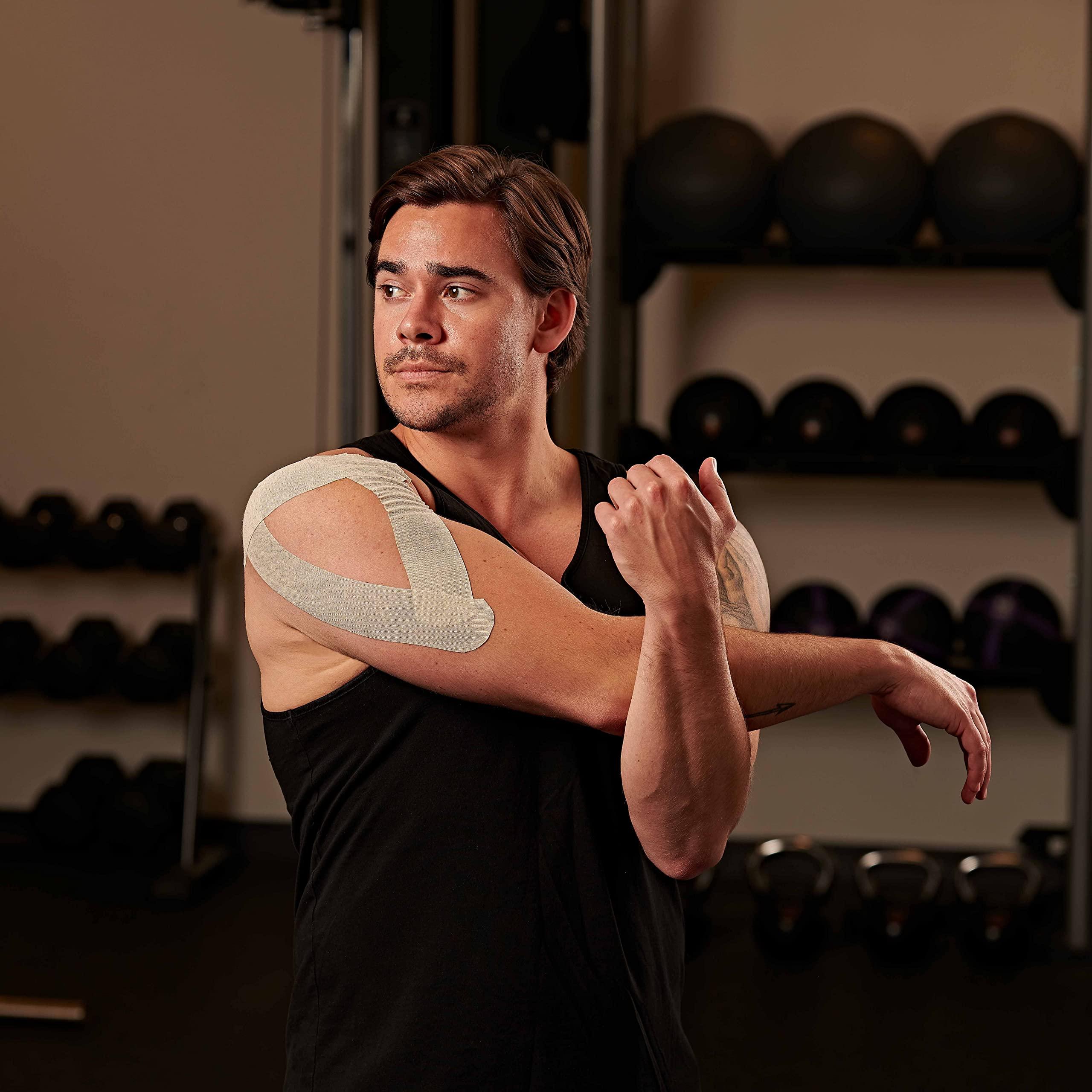 RockTape RockTape Original 2-Inch Kinesiology Tape (Beige) + RockSauce Fire, Pain Relief Cream