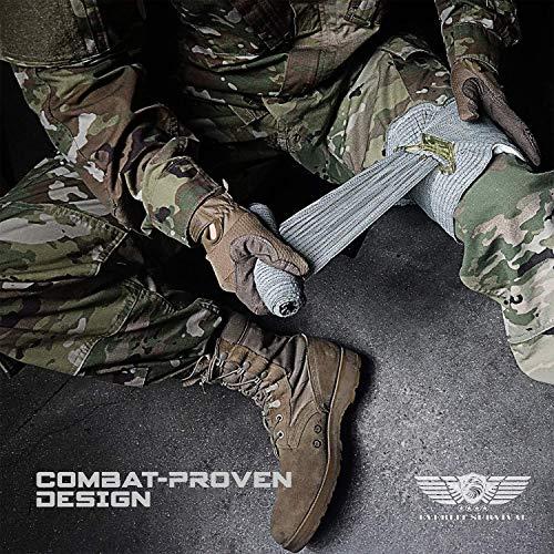 EVERLIT EVERLIT Emergency Trauma Kit, CAT GEN-7 Tourniquet 36" Splint, Military Combat Tactical IFAK for First Aid Response, Gun Shots, Severe Bleeding Control (OD Green)