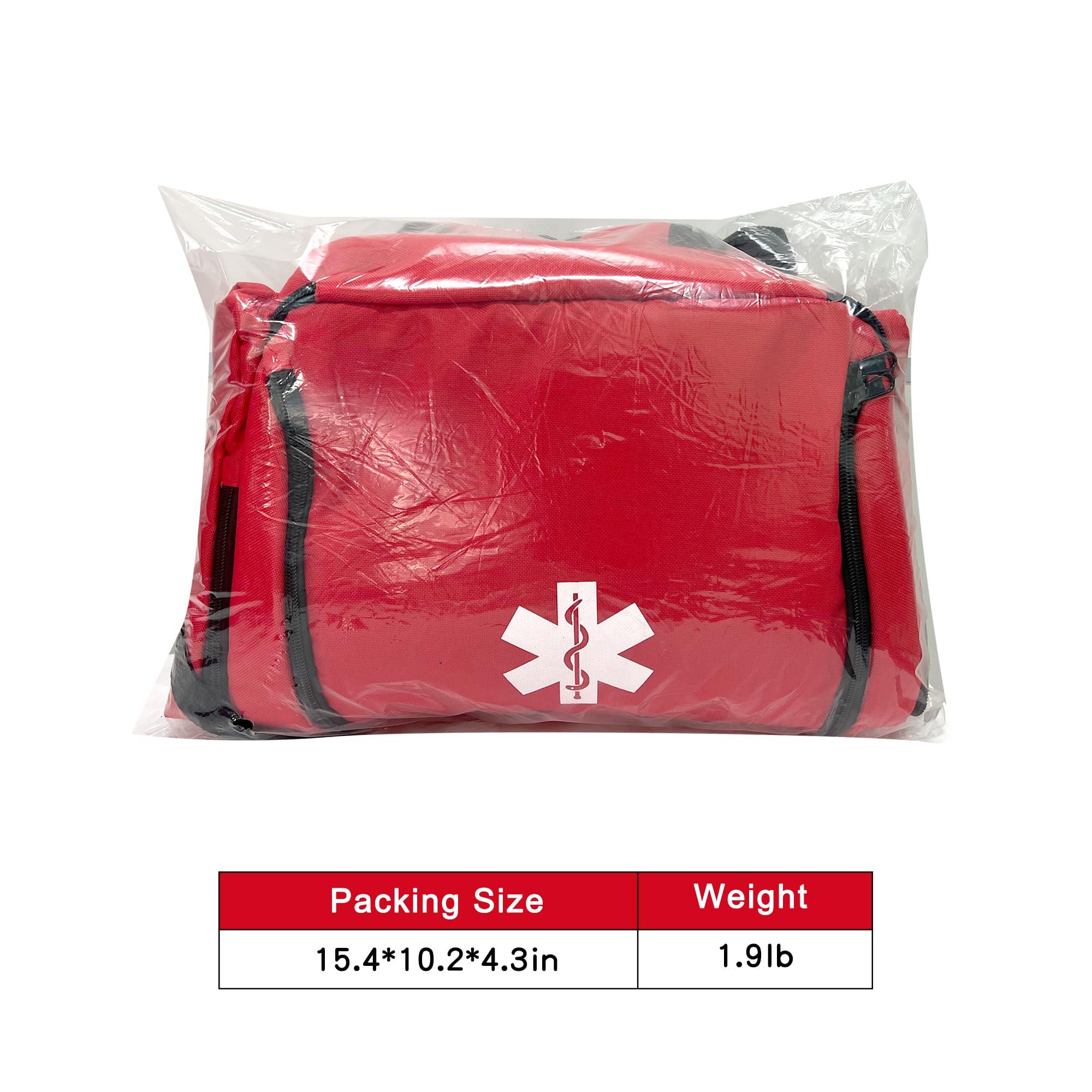 RosinKing First Aid Bag Trauma Backpack Empty Medical Emergency Kits First Responder Bag for Home Health EMT, EMS, Police, Firefighters, Safety Officers