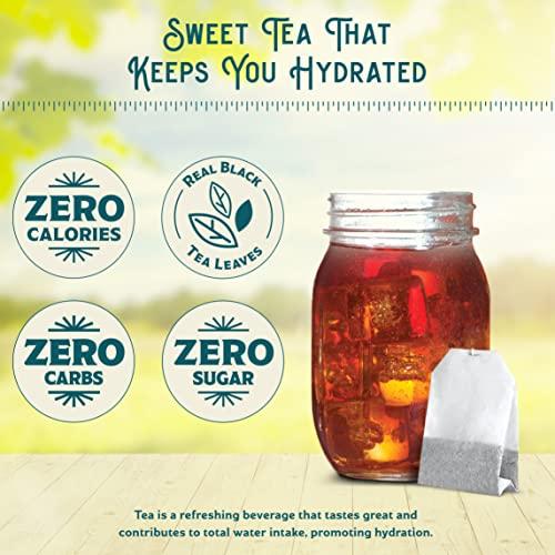 Southern Breeze Southern Breeze Hot Brew Sweet Tea Peach Iced Tea with Black Tea and Zero Carbs Zero Sugar, 22 Individually Wrapped Family Size Tea Bags, Pack of 6