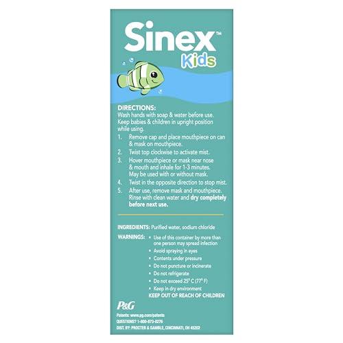 Vicks Vicks Sinex Kids Saline Easy Mist, Drug Free Saline, Ages 1 Month+, Gently Clears and Soothes Everyday Stuffy Noses, Safe for Daily Use, 1.7 OZ
