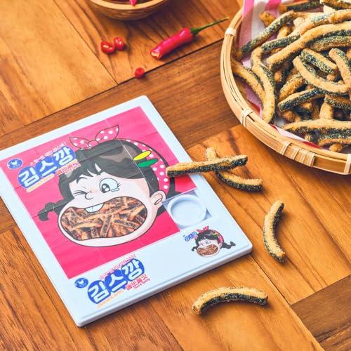 ROM AMERICA MANJUN Kimskkang Seaweed (Nori) Snack 3 Pack Original Favor ( ) and 3 Pack Hot&Spicy Favor ( )