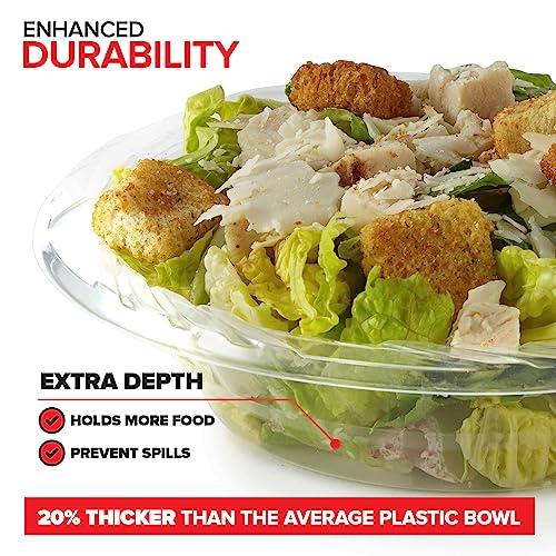 Stock Your Home Stock Your Home (240-Count) Elegant 18 oz Clear Plastic Bowls for Parties, Large Disposable Bowl for Fancy Dinner or Cocktail Party, Soup and Salad, Thick and Sturdy