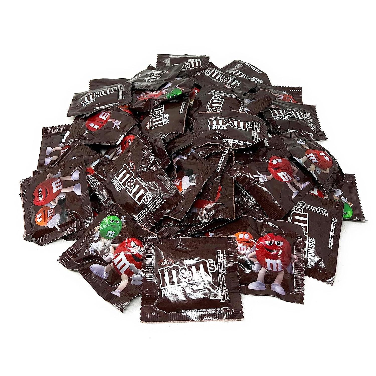 CandyKrave M n M\'s Milk Chocolate Candy - 2 lbs Fun Size Candy Pack - Individually Wrapped Candy for Freshness - Colorful Delicious Sweets for Kids, Adults, Pantry, Office & Birthdays
