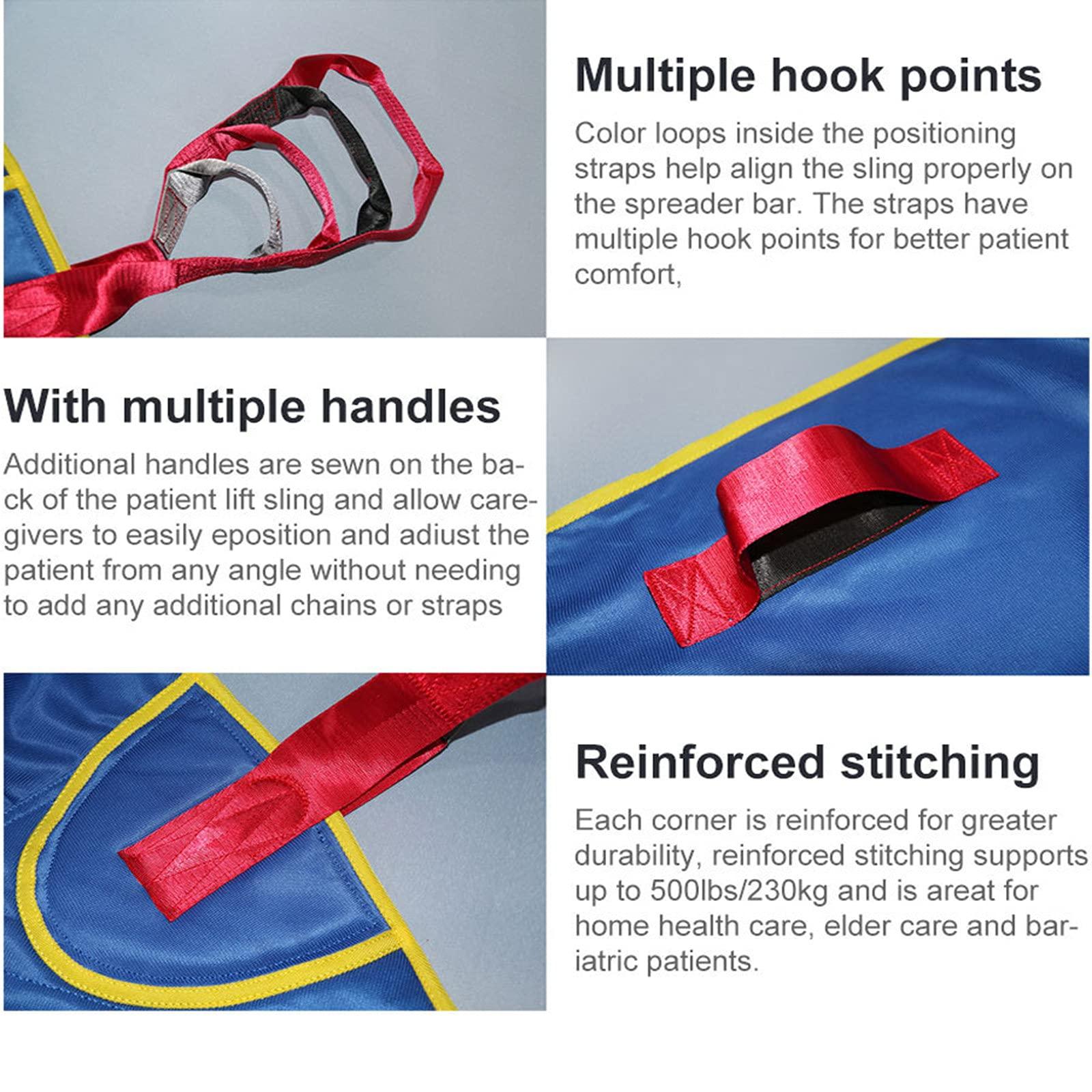 GFFFFFFJJJJJJJJJJJ Patient Lift Sling for Lift with Head Support,Heavy Duty Sling with 4 Reinforcement Straps,Suitable for Epilepsy,Elderly Care, Cerebral Palsy,Paralysis,The Disabled