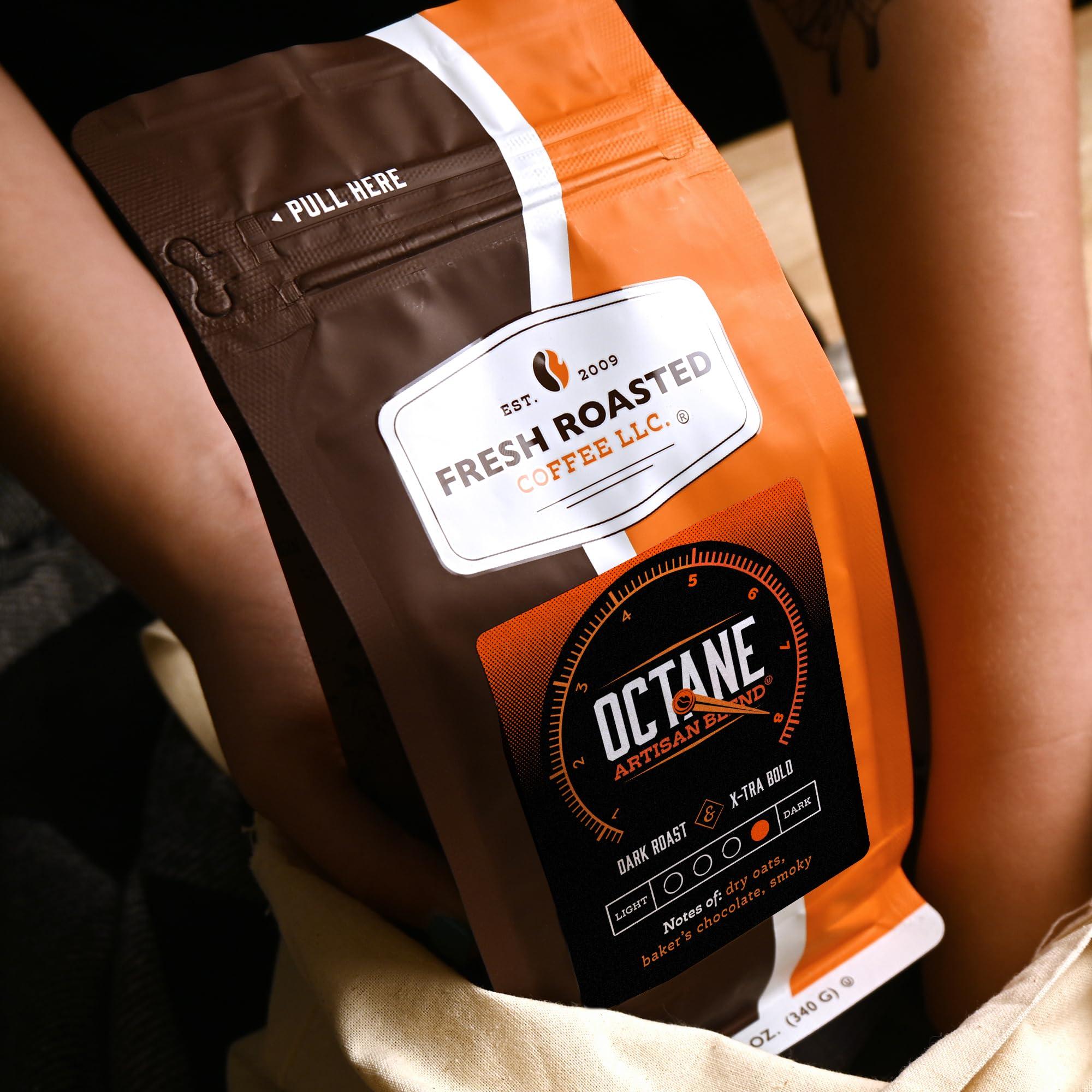 Fresh Roasted Coffee Fresh Roasted Coffee, Octane, 12 oz, Dark Roast, Kosher, Ground
