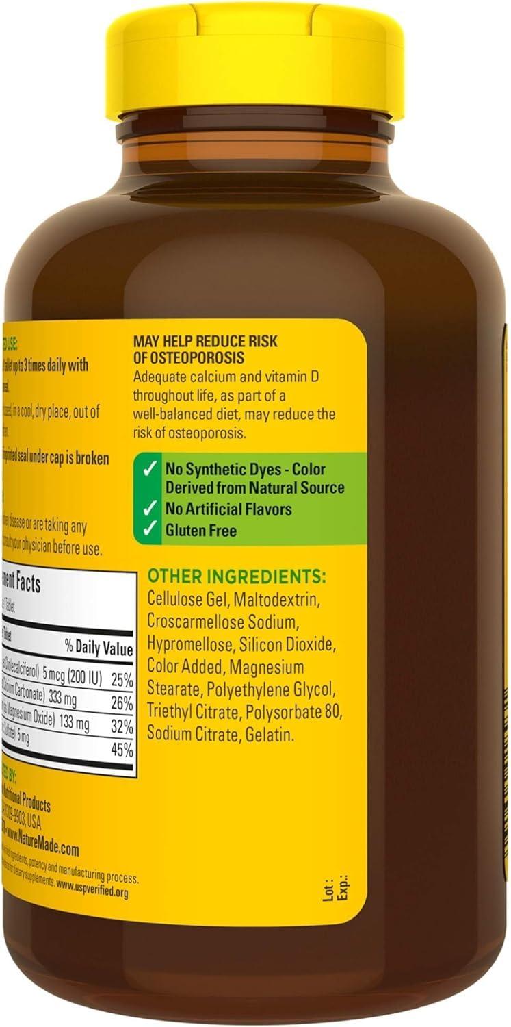 Nature Made Nature Made Calcium, Magnesium Oxide, Zinc with Vitamin D3 helps support Bone Strength, Tablets, 300 Count