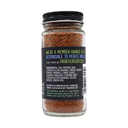 Frontier Frontier Co-op Mexican Fiesta Seasoning, 2.12-Ounce Jar, Chilis, Tomato & Cumin, Hint Of Lemon & Cilantro, Kosher, Non ETO