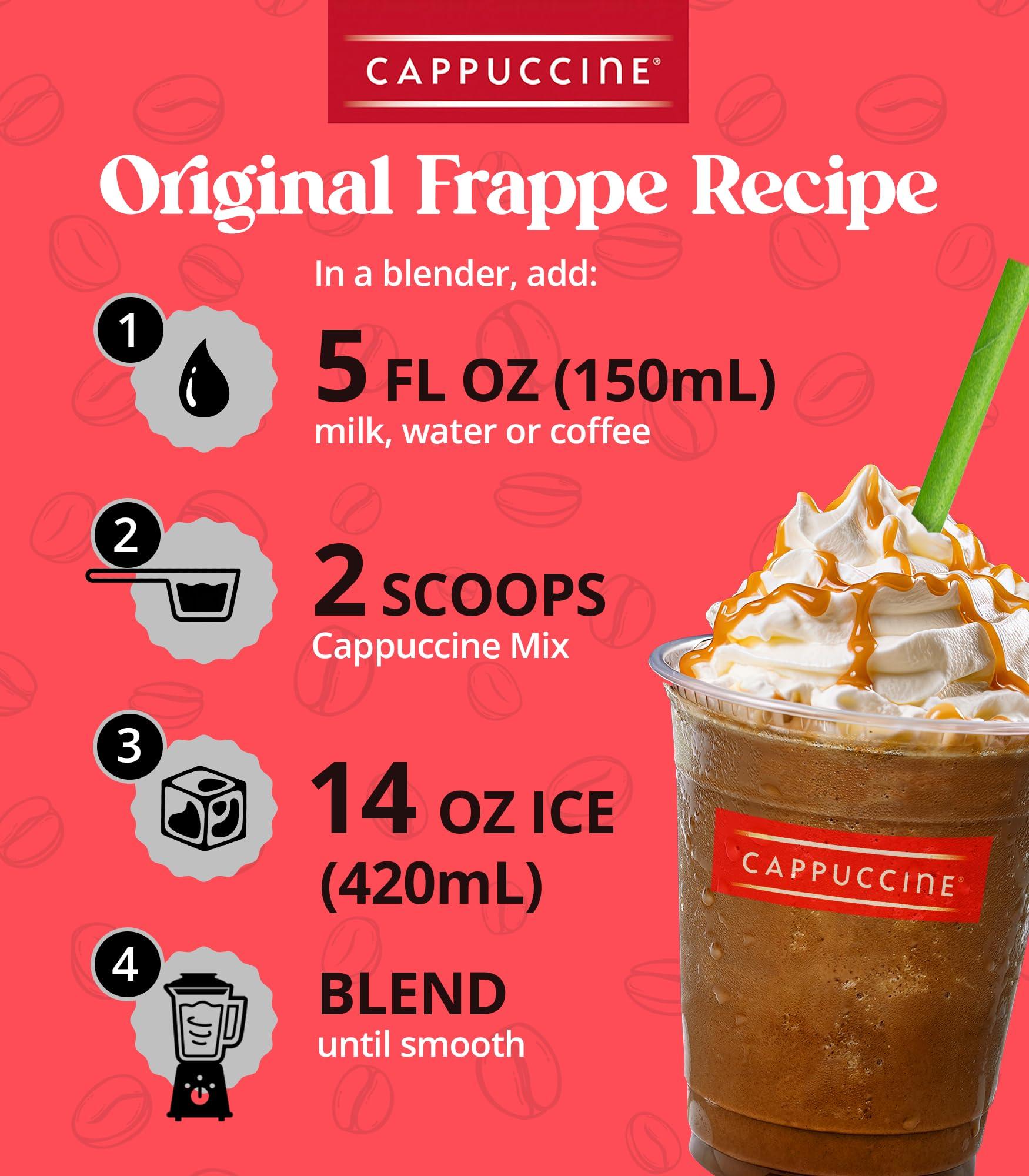 Cappuccine Cappuccine Matcha Green Tea Latte Frappe Mix, 3 Pounds Makes 36 Servings