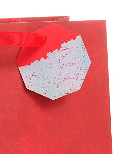 UK Greetings UK Greetings Multipack of 6 Large Gift Bags with Tags for Him/Her/Friend - Red Design