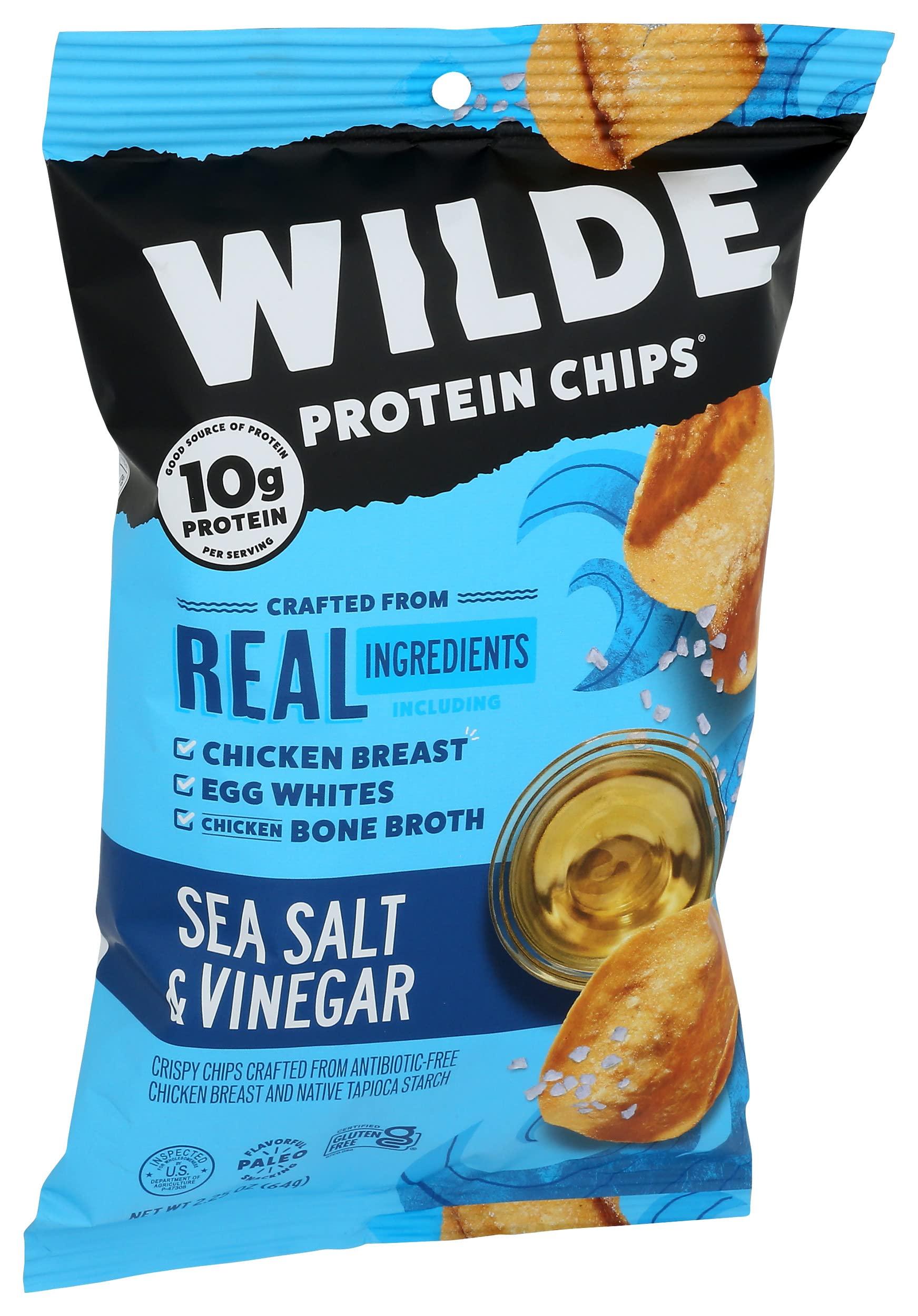 Wilde Chips Wilde Brands Sea Salt Vinegar Chicken Chips, 2.25 Oz (Pack of 2)