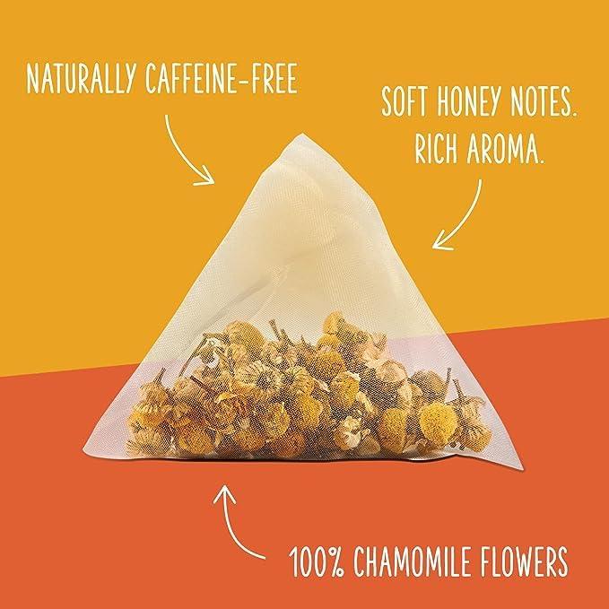 Two Leaves and a Bud Two Leaves and a Bud Organic Chamomile Tea Bags, Naturally Caffeine Free, Whole Leaf Herbal Chamomile Tea in Compostable Sachets, 100 Count (Pack of 1)