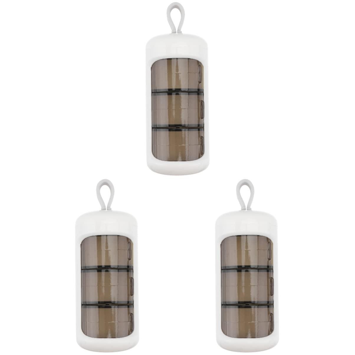 Alipis Alipis 3 Pcs Pill Storage Box Creative Pill Holder Plastic Container Purse Pill Case Purse Holder Mini Pill Organizer Storage Case Travel Tablet Plastic Abs White Medicine Chest