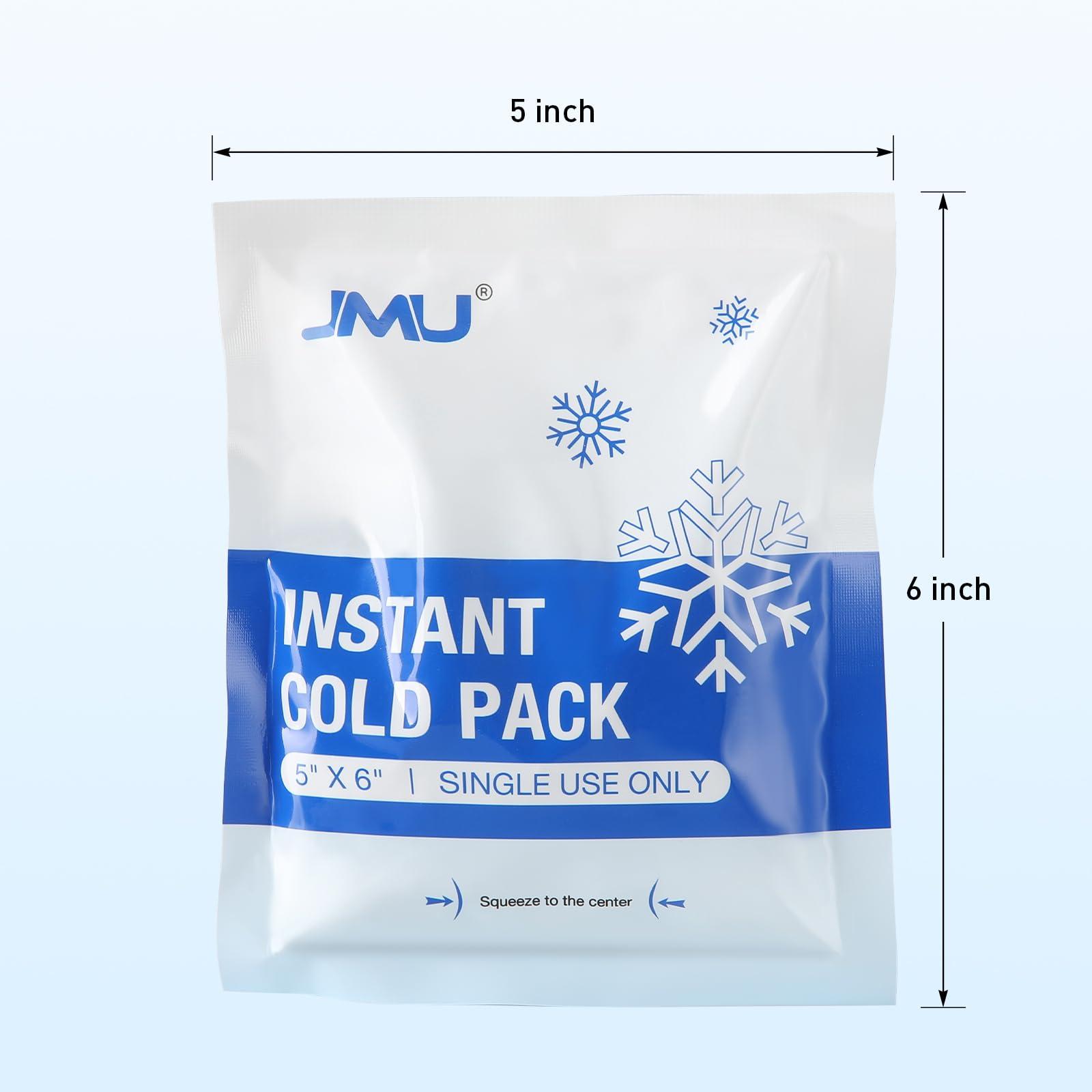 JMU JMU 48 Packs Instant Cold Pack, 5" x 6" Disposable Instant Ice Packs for Injuries, Swelling, Sprains, Toothaches, Athletes & Outdoor Activities