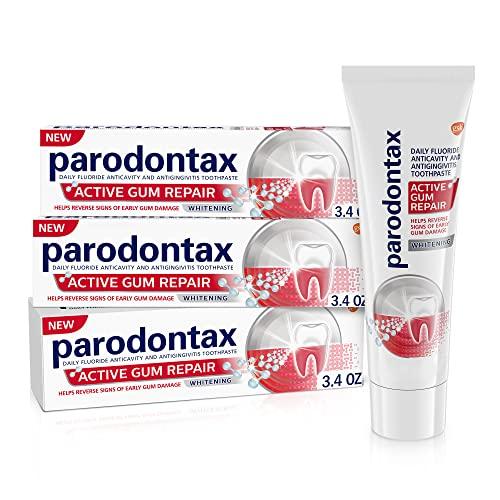 Parodontax Parodontax Active Gum Repair Whitening Toothpaste for Bleeding Gums - 3x3.4 oz Tube