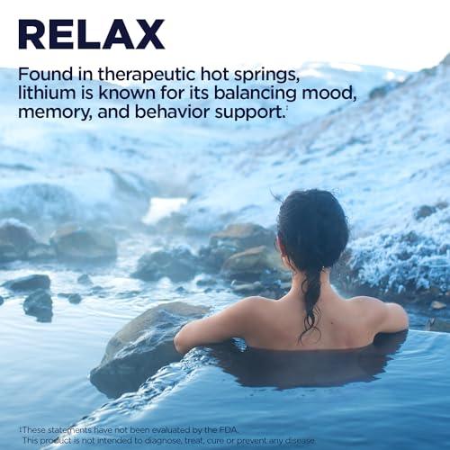 KAL KAL Lithium Orotate 5mg | Low Serving of Chelated Lithium Orotate for Bioavailability & Mood Support | in Organic Rice Bran Extract Base | 60 VegCaps