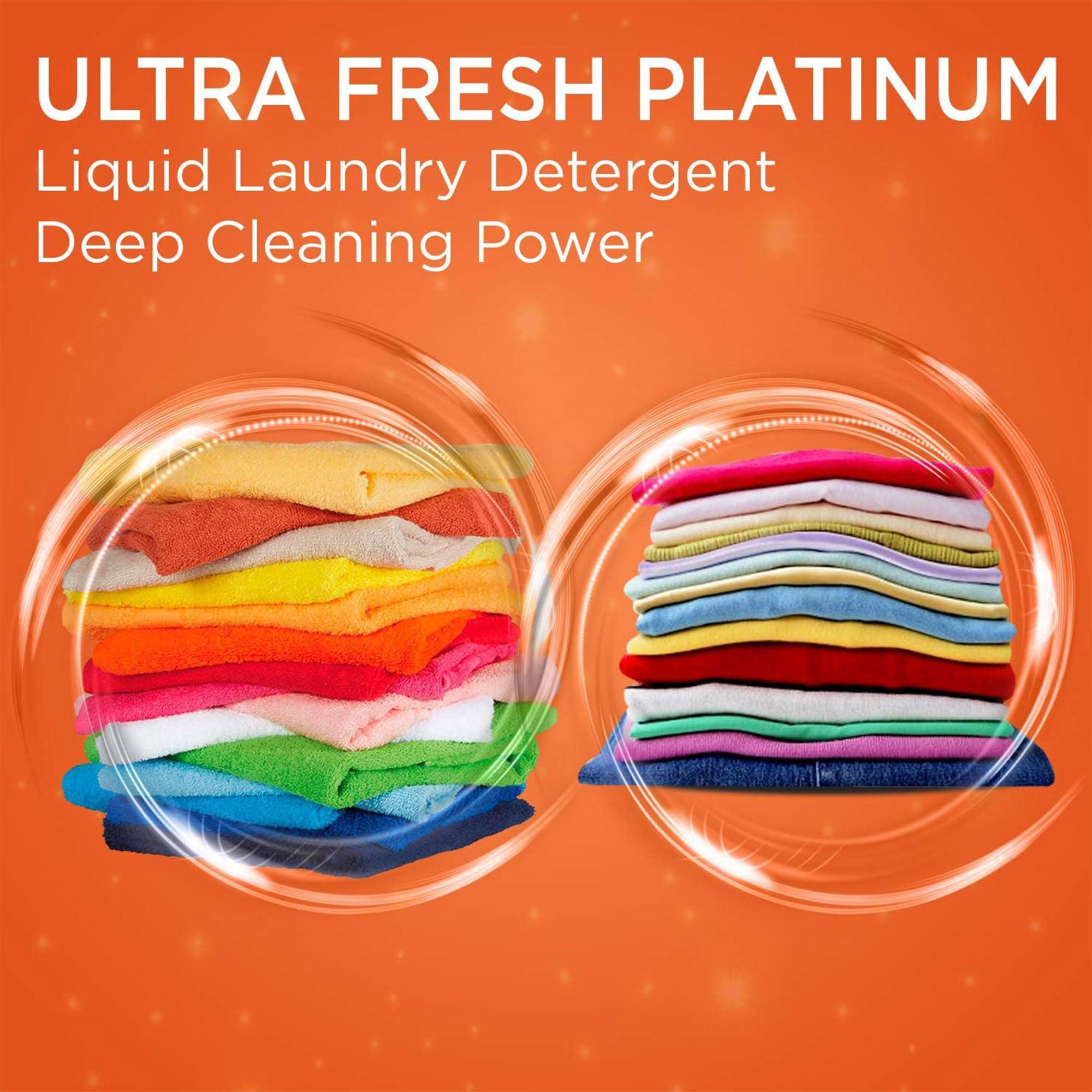 Ultra Fresh Ultra Fresh Platinum Sport 5 Gallon 6x Laundry Detergent Suitable for All Machine Type and Up to 640 Laundry Loads with Pump (3 Pack)