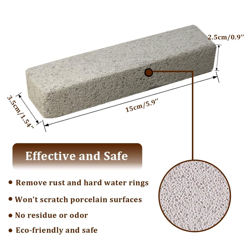 FDGARDEN 8 Pack Pumice Stones for Toilet Cleaning Pumice Sticks Remove Toilet Bowl Hard Water Rings, Calcium Buildup and RustCleaning Stone Pumice Stone for Toilet Bowl, Pool, Bath, Kitchen, Barbecue