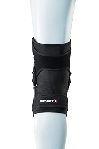 Zamst Zamst ZK-X Sports Knee Brace With Metal Hinges Protecting the Knee Ligaments For Moderate Sprains Of the ACL, MCL, LCL-for Basketball, Volleyball, Soccer, Football, Lacrosse, Ice Hockey-Black, 2XL