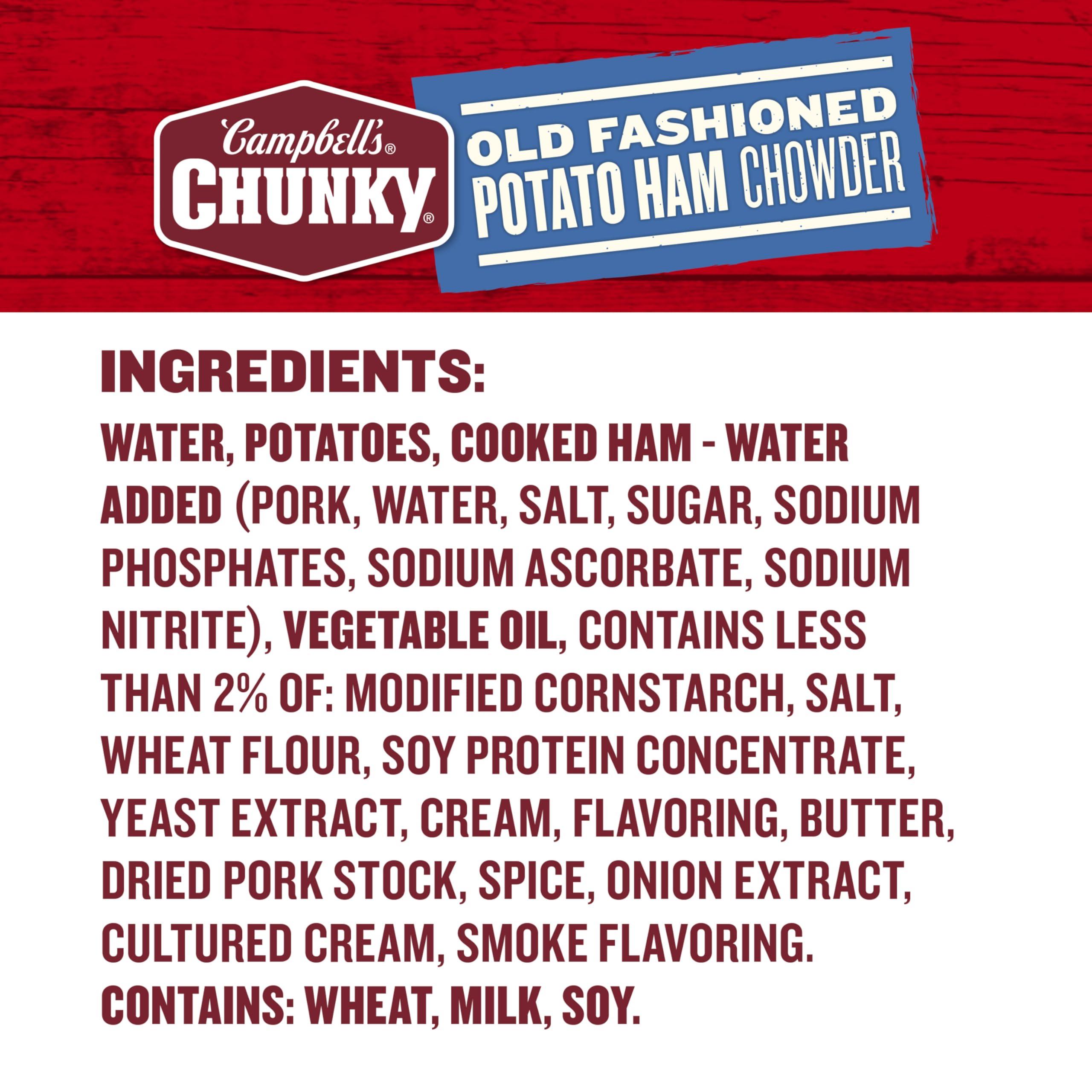 Campbell\'s Chunky Campbells Chunky Soup, Old Fashioned Potato Ham Chowder, 18.8 Oz Can
