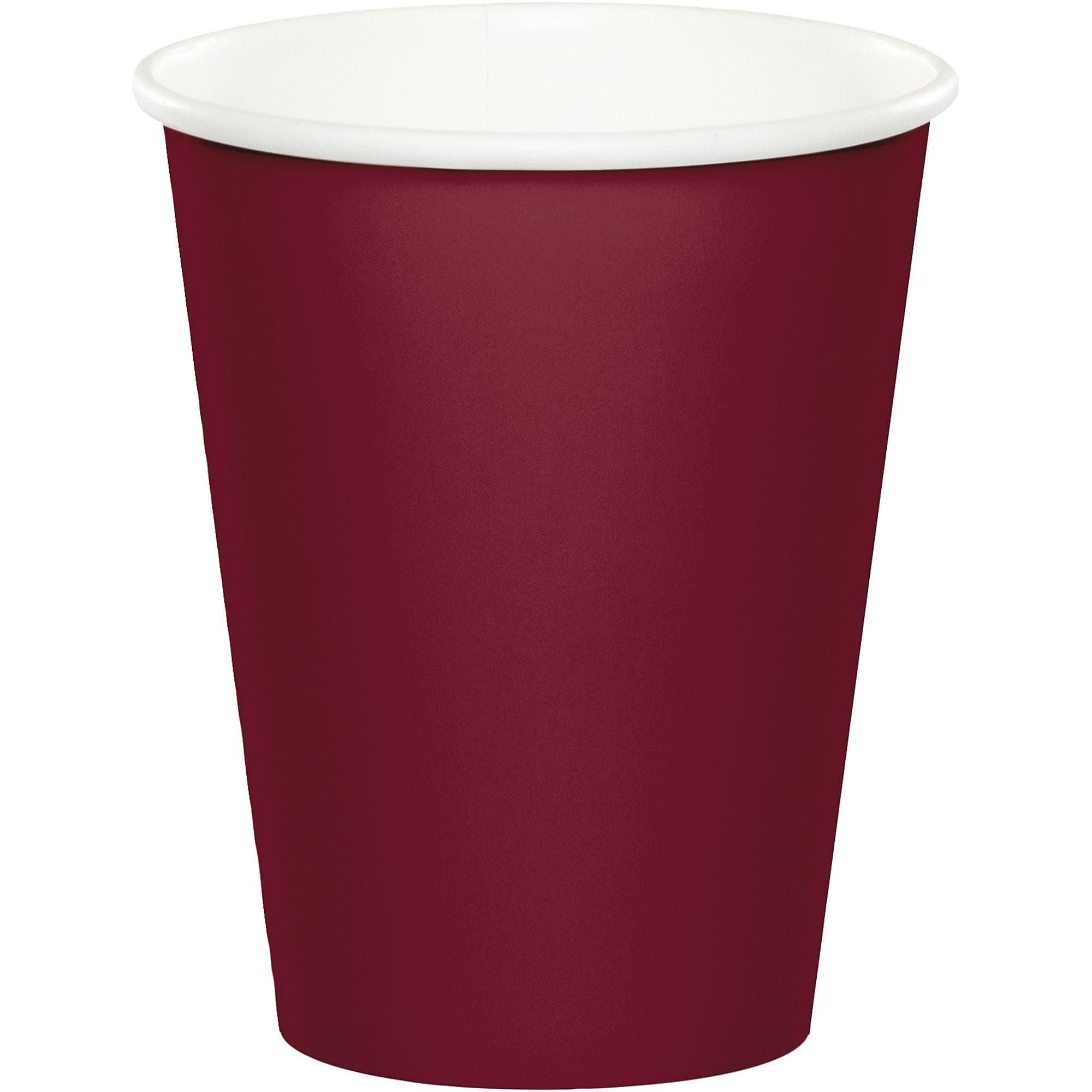 Creative Converting Creative Converting 563122B Burgundy Red Disposable Paper Cups, 9 oz, 24 Pcs