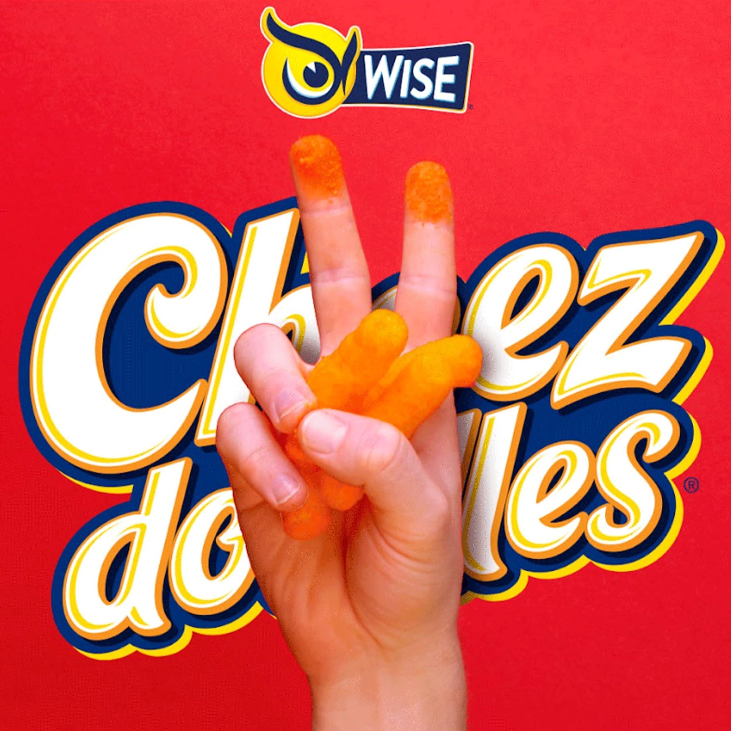 Wise Wise Snacks Cheez Doodles Baked Puffs, Real Cheddar Cheese, Gluten Free, 0g Trans Fat, No Preservatives, 3.250 Ounce (12 Count), Gluten Free