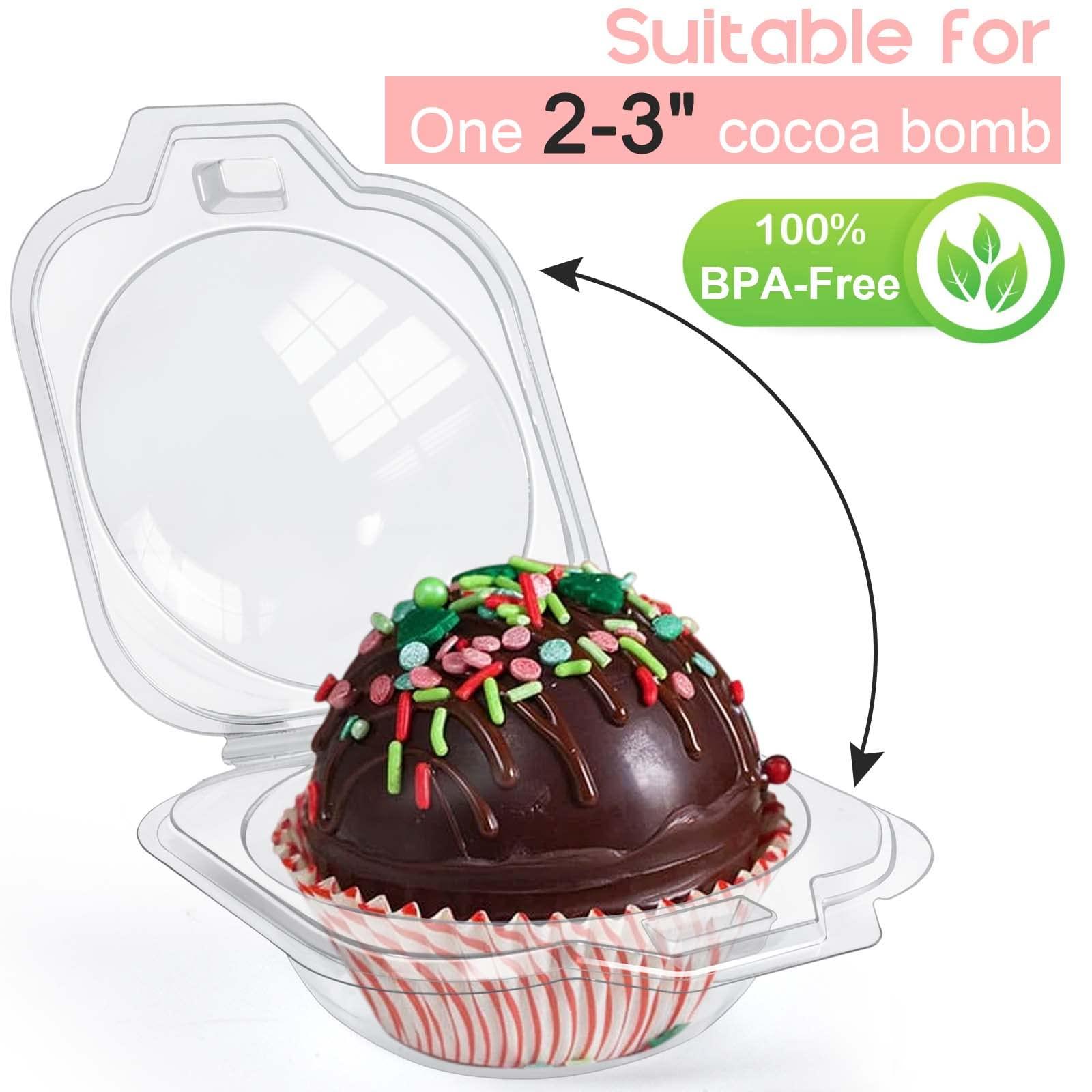 Vowcarol Hot Cocoa Bomb Packaging Boxes, Cocoa Bomb Boxes Spherical Hot Chocolate Bomb Holder 50 Pack