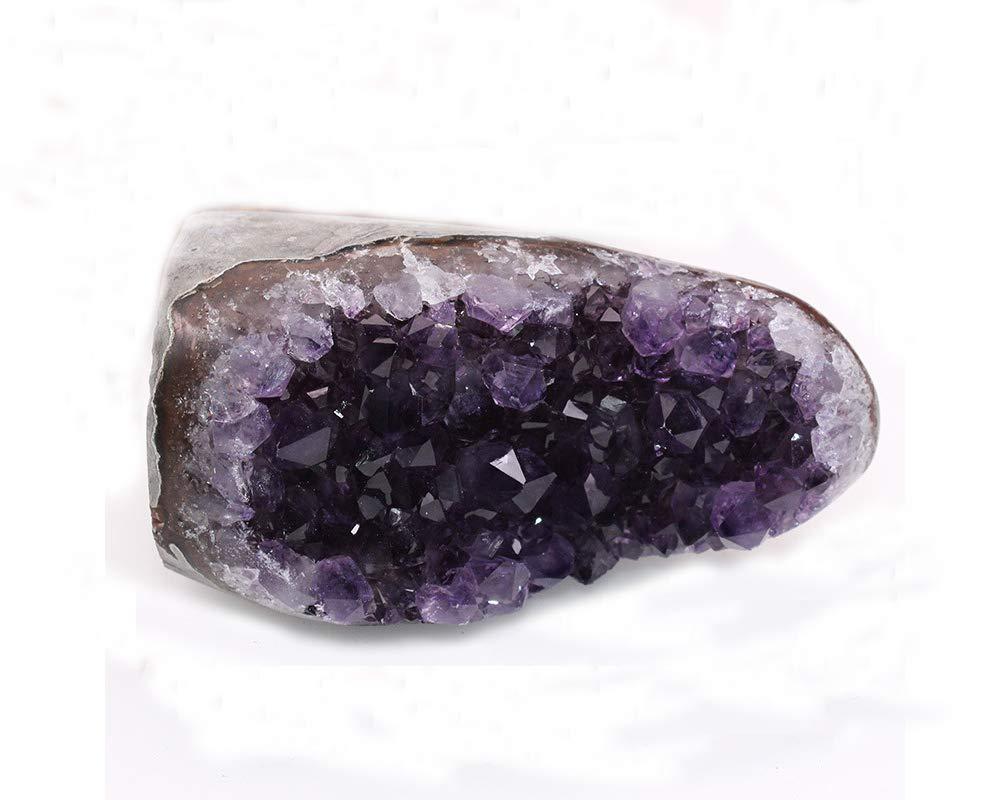 StoneStory Natural Uruguay Amethyst Crystal Cluster 1 (One) Large Specimen Stone for Crystals Healing Reiki Home Decoration 600-700grams (Uruguay Amethyst, 600-700grams/1.3lb-1.54lb)