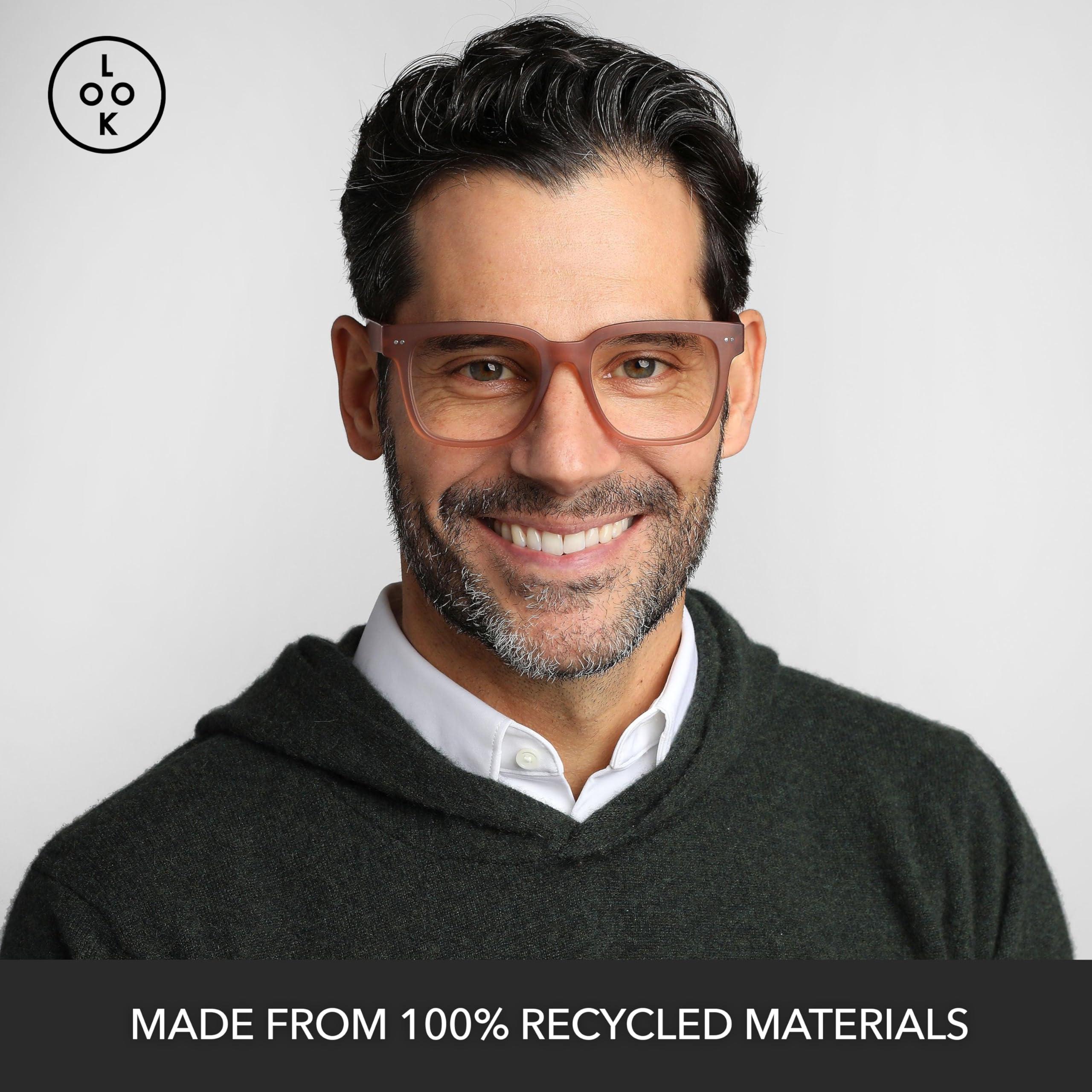 LOOK OPTIC LOOK OPTIC Laurel Progressive Reader - Stylish Unisex Reading Glasses, Prescription-Quality (Full Magnification) (3, Champagne)