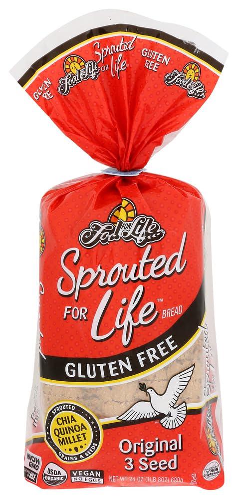 Food for Life Food For Life Bread Gluten Free Sprouted Original, 24 Ounce (Pack of 6)