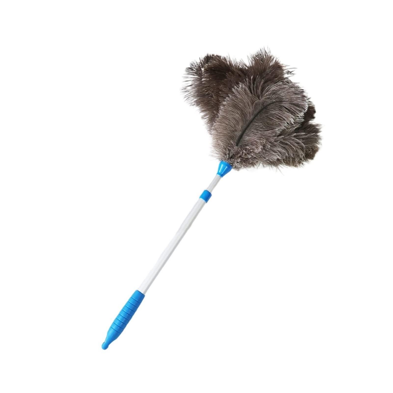 Seamue Feather Duster Feather Ostrich Feather Duster 60-70cm with Retractable Aluminum Handle Cleaning Supplies for Home Car Office Handle Dusters
