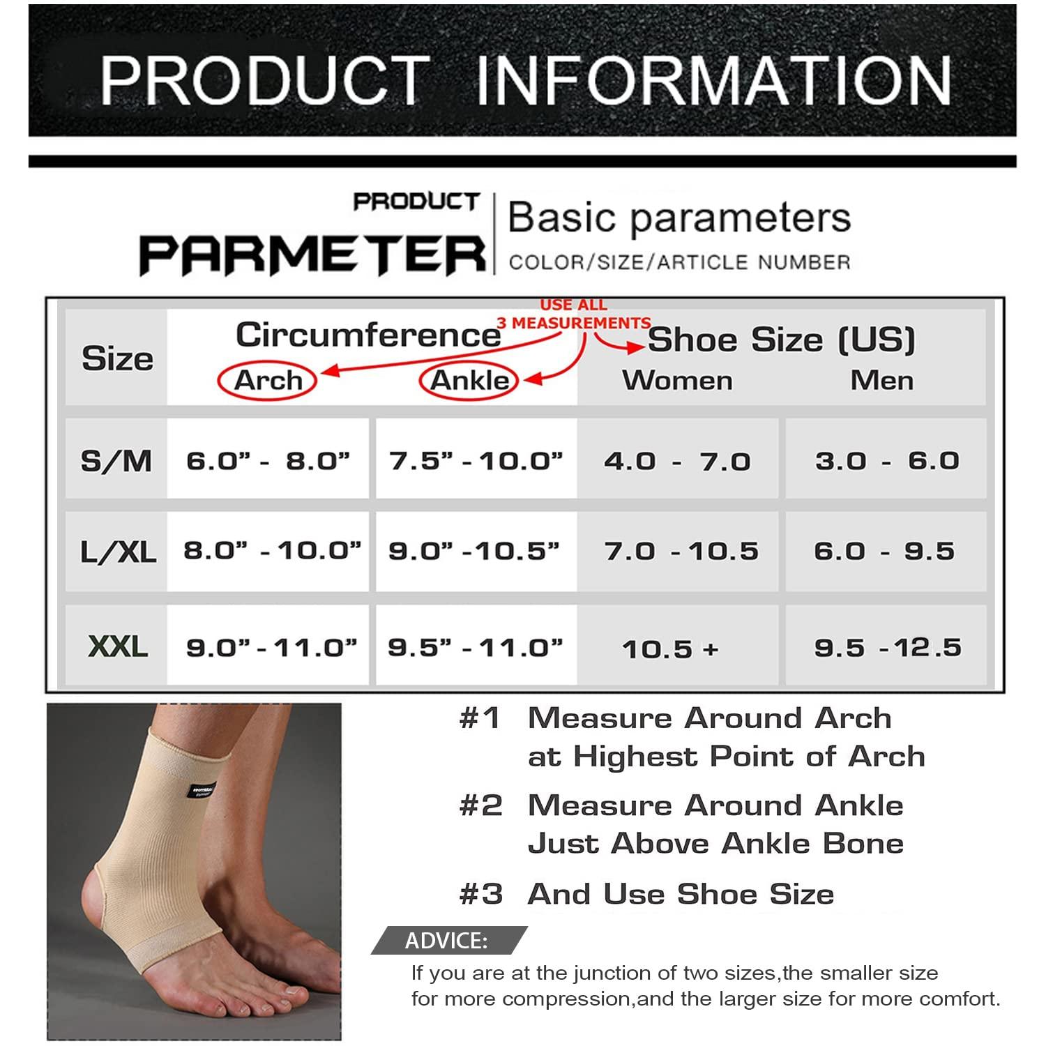 SPOTBRACE SPOTBRACE Ankle Brace Compression Sleeve(2 PACK),Breathable Ankle Support For Men Women, Ankle Compression Sock for Swelling, Plantar Fasciitis, Sprain