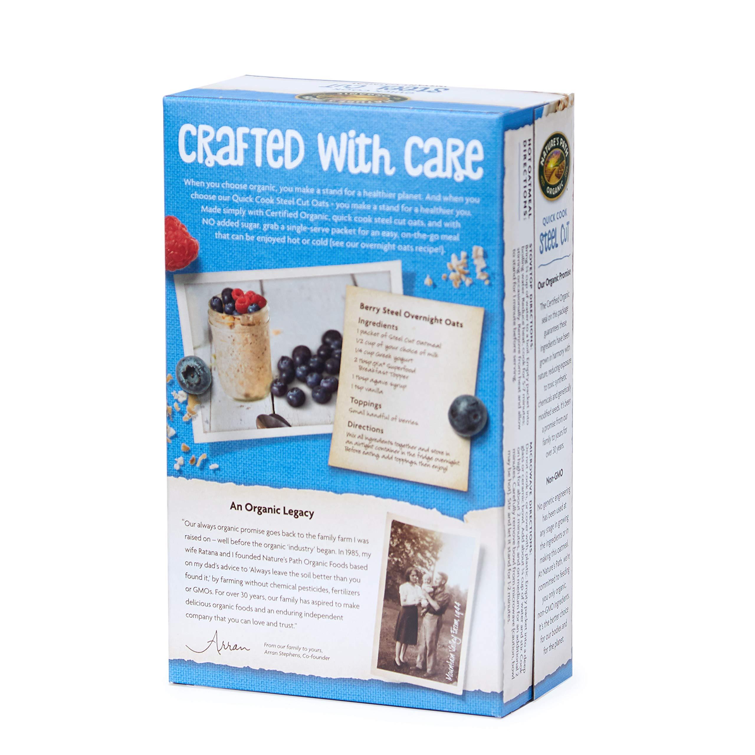 Nature's Path Nature\'s Path Organic Quick Cook Steel Cut Oatmeal, 11.3 oz (Pack of 6), Non-GMO