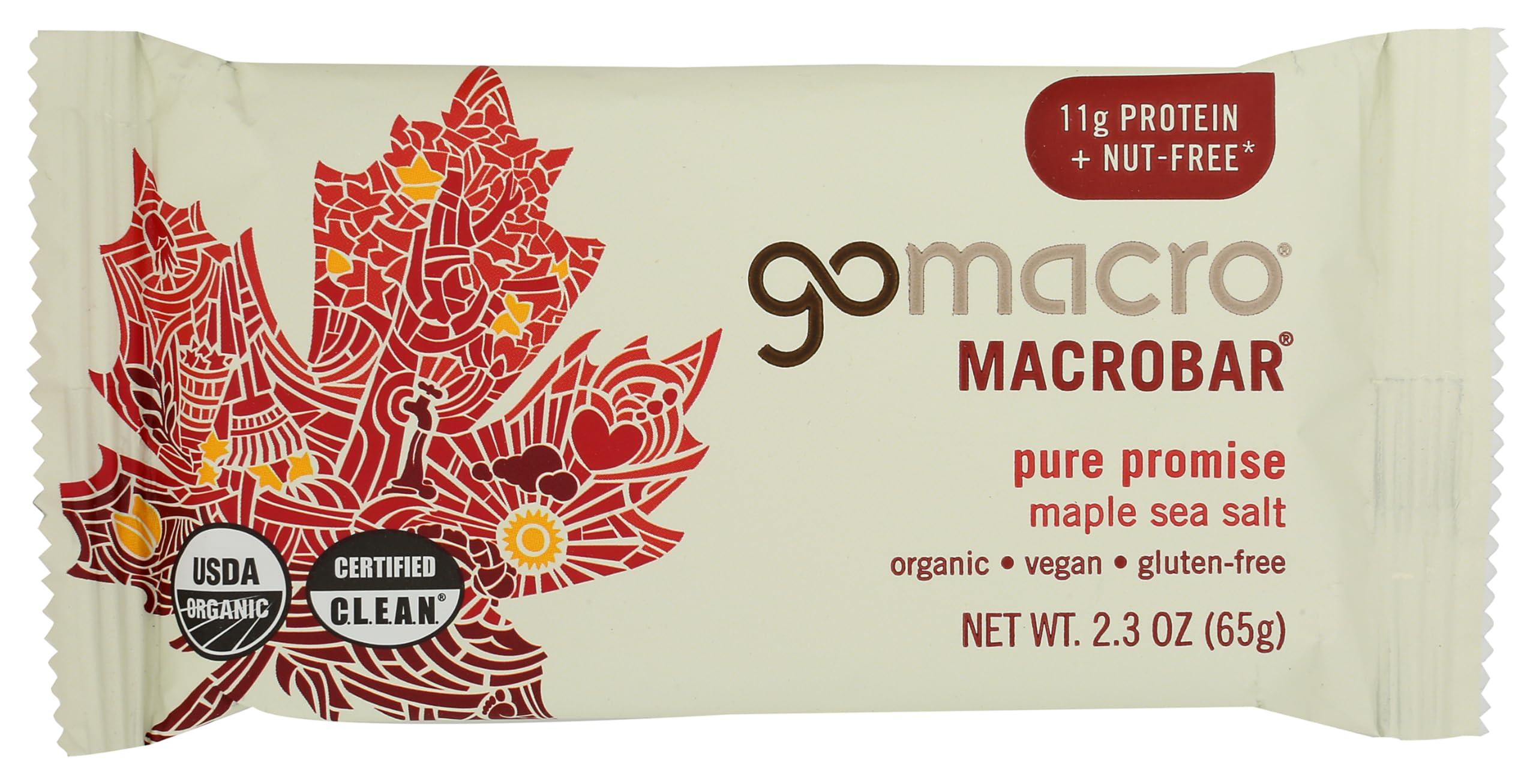 GoMacro GoMacro MacroBar Organic Vegan Protein Bars - Maple Sea Salt (2.3 Ounce Bars, 12 Count)