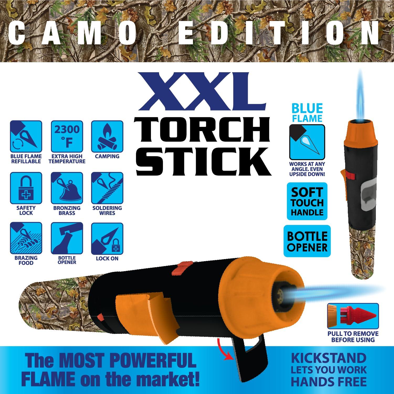 TORCHBLUE Torch Blue Torch Stick Multi Purpose Refillable Jet Butane 2300 Degree Prefilled & Ready to Use Lighter- Camoflauge (6)