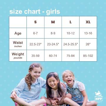 Private Pocket My Private Pocket Girls Underwear with Inner Pouches, Soft Cotton Panties, Youth Incontinence, Potty Training, Medium (Pack of 3)