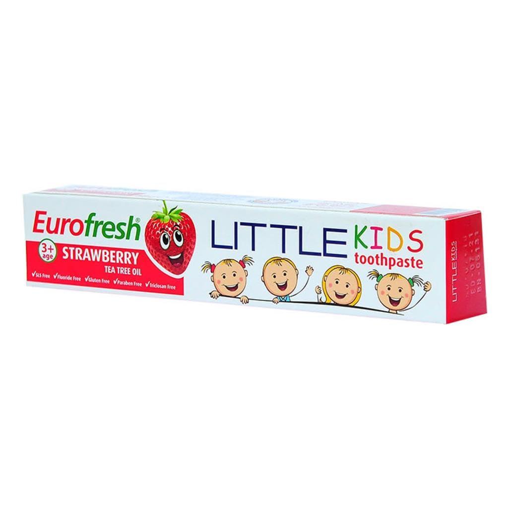 FARMASi Farmasi Eurofresh Little Kids for 3+Age Children Strawberry and Tea Tree Oil Gluten , Flouride , SLS ,Paraben , Triclosan Free Toothpaste 50 g 1.76 oz.