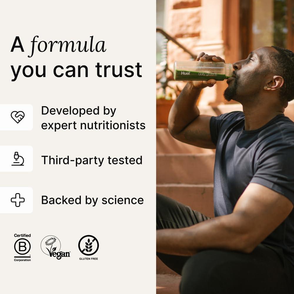 Huel Huel Daily Greens Watermelon | Superfood Greens Powder | 91 Vitamins, Minerals, and Wholefood-Sourced Ingredients | Adaptogens, Antioxidants, Gut-Friendly Probiotics | 30 Servings